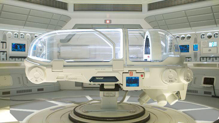 A Med Pod seen in the movie Prometheus Image source: https://prometheus.fandom.com/wiki/MedPod